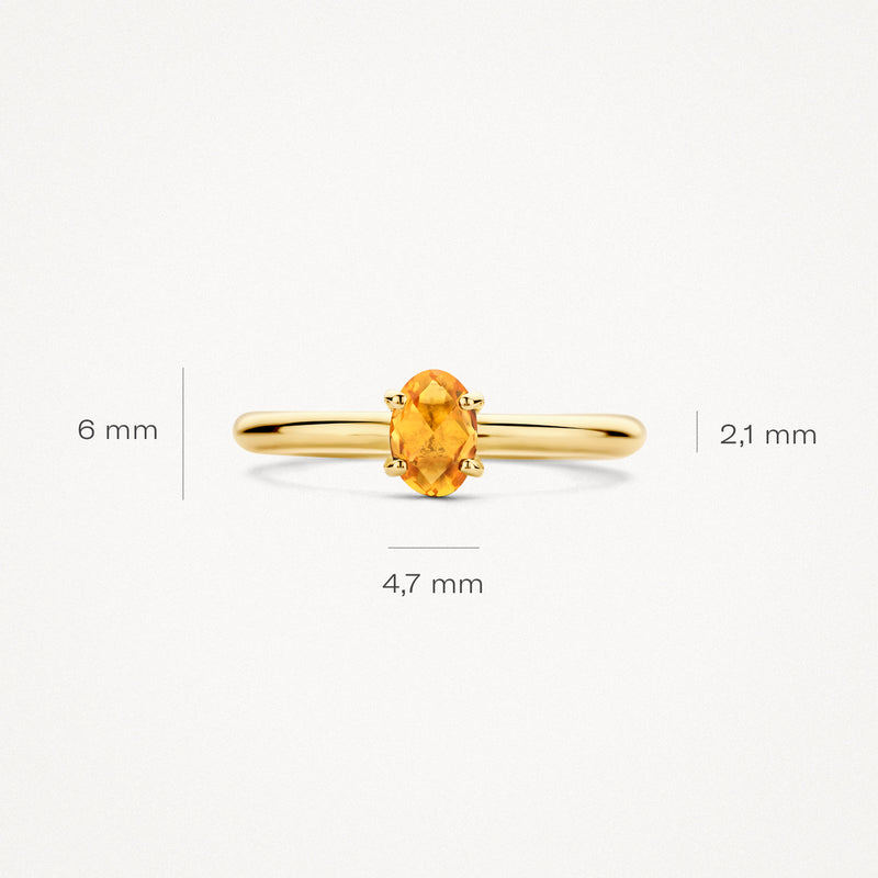 Ring 1242YCI - 14k Yellow Gold with Citrine