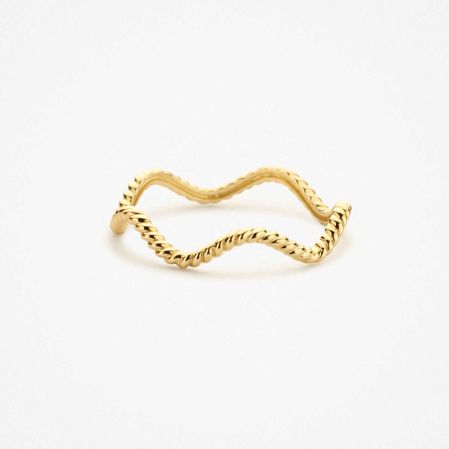 Ring met Golvend Kabelmotief 14k goud