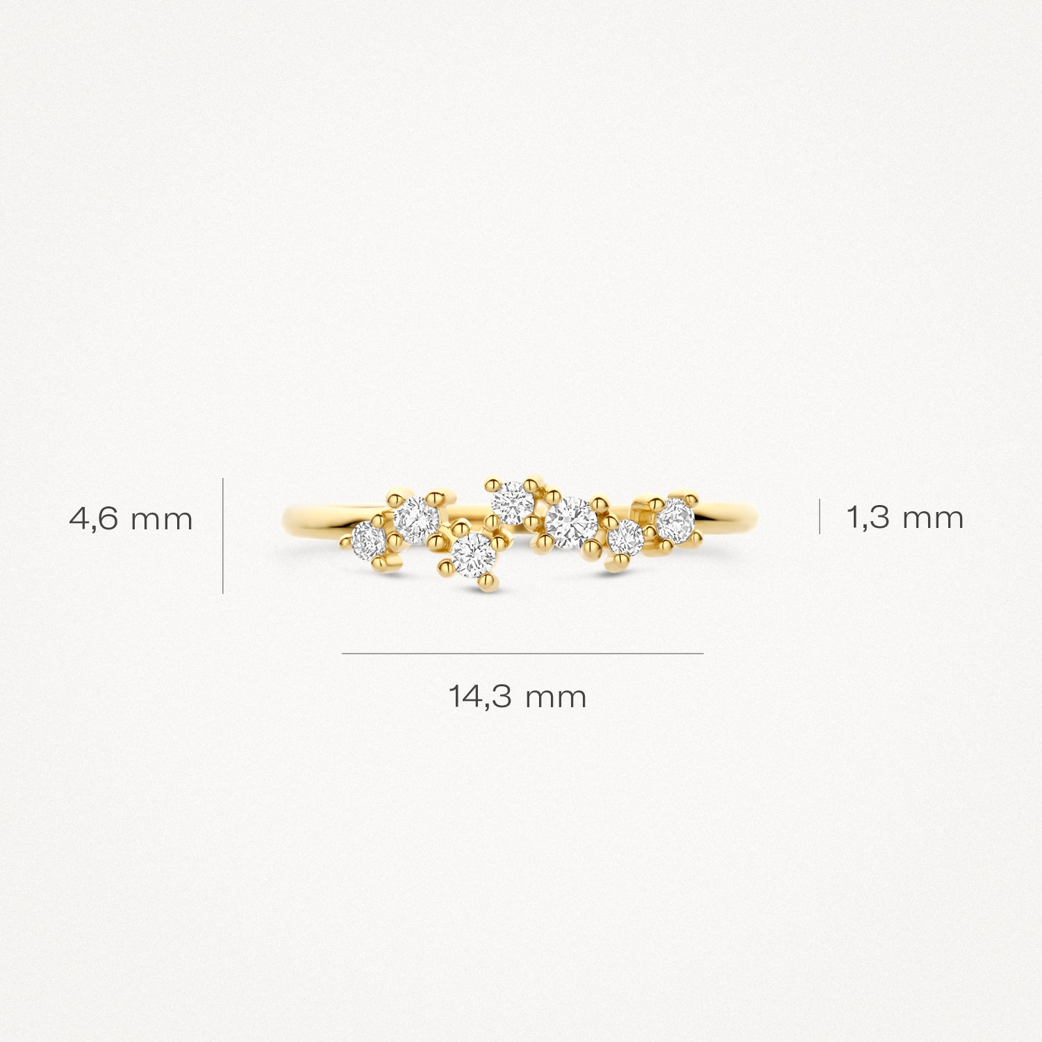 Ring 1267YZI - 14k Goud met zirkonia