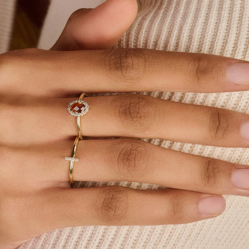 Ring pavé-zetting zirkonia 14k goud