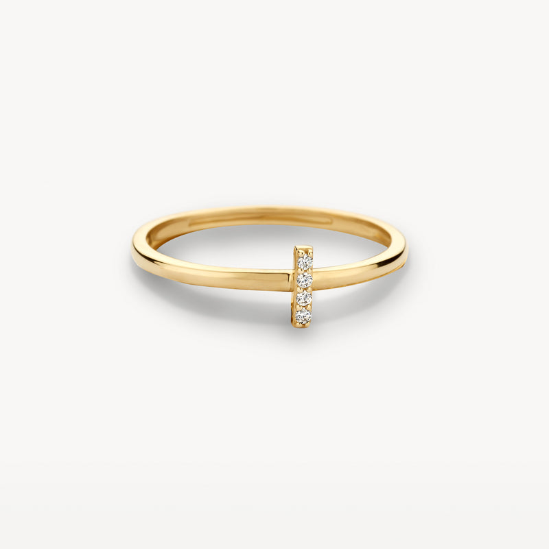 Ring 1270YZI - 14k Goud met zirkonia