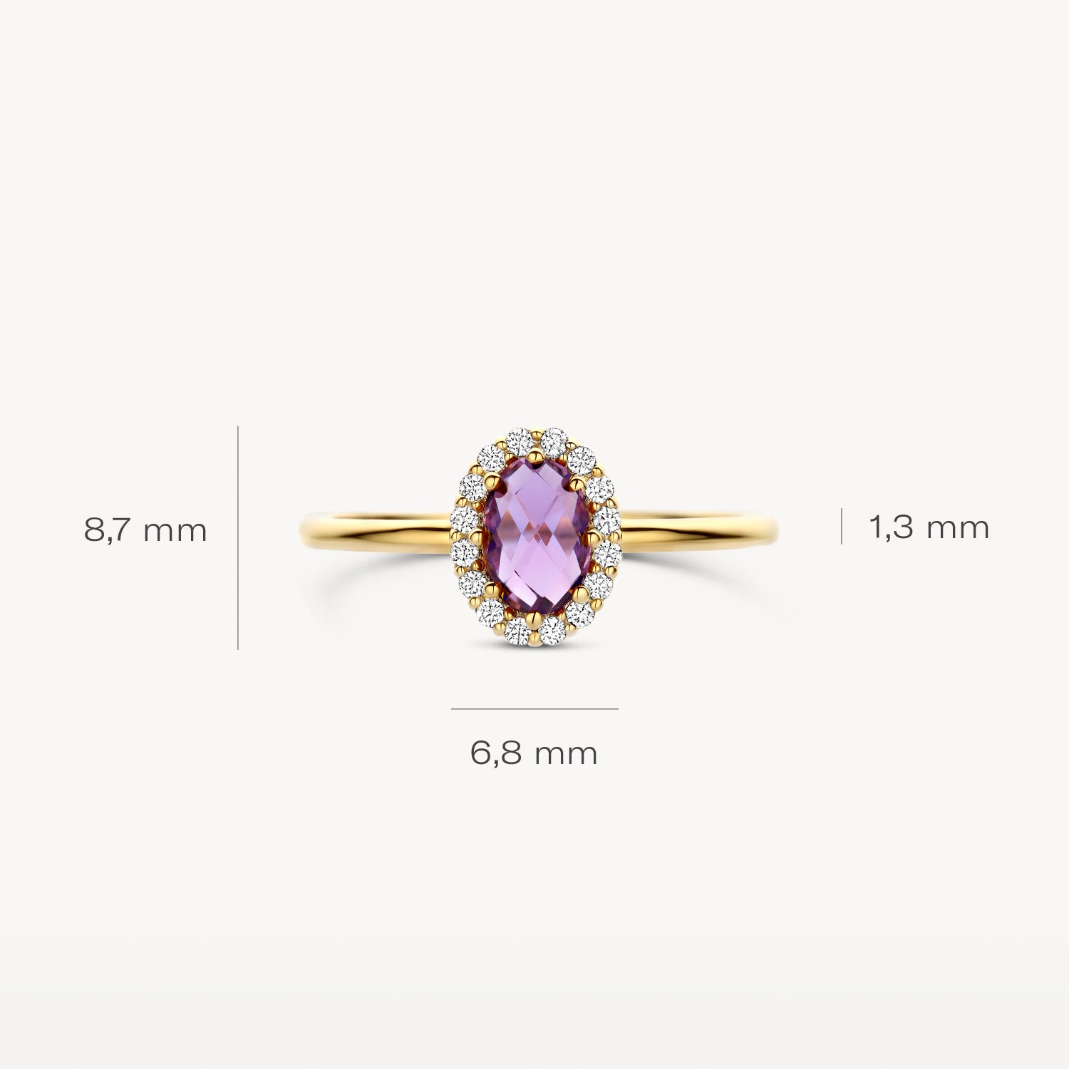 Bague 1271YAM - 14k or avec Améthyste