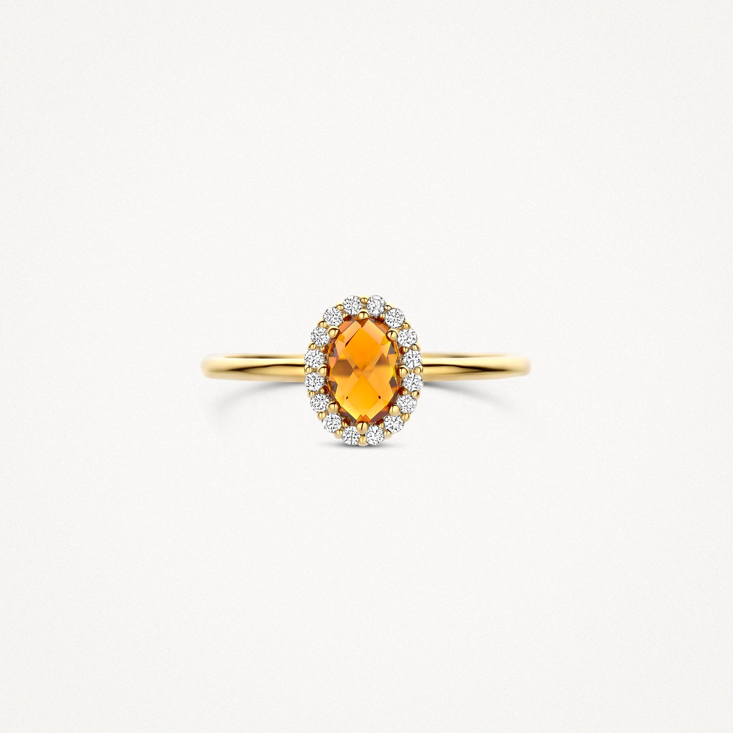 Ring 1271YCI - 14k Gold with madeira citrine