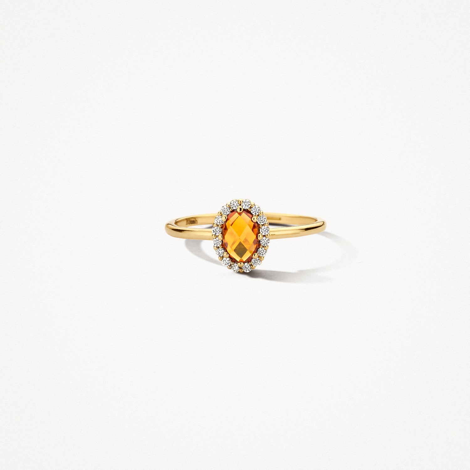 Ring 1271YCI - 14k Goud met madeira citrine