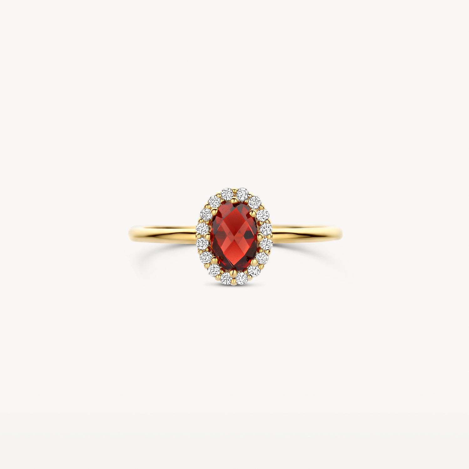 Ring 1271YGA - 585er Gold mit Mosambik Granat