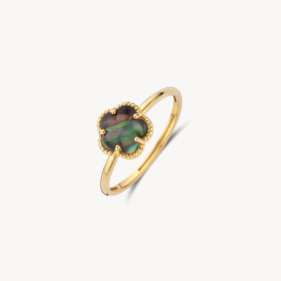 Bague 1280YBQ - Or 14k avec Nacre noire