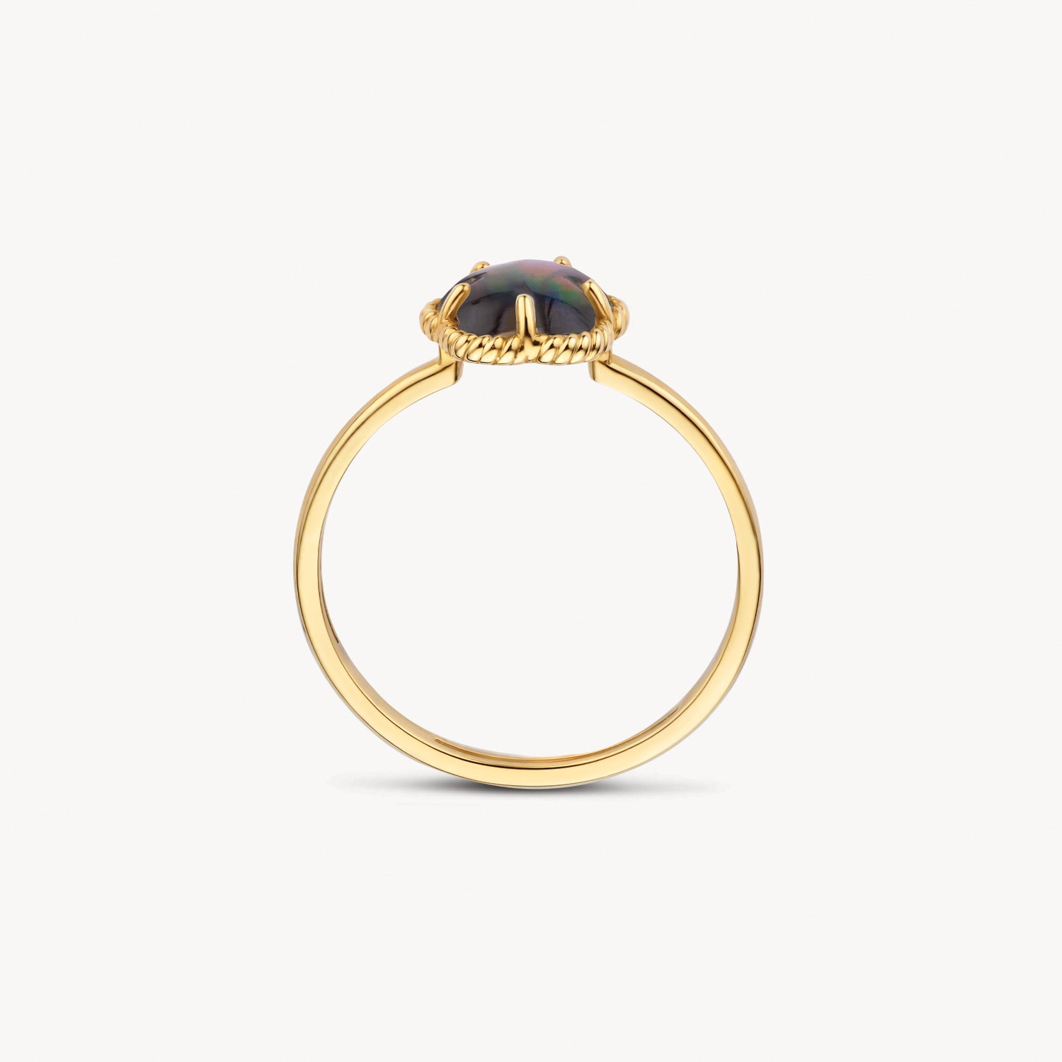 Ring 1280YBQ - 14k Gold with Black Pearl