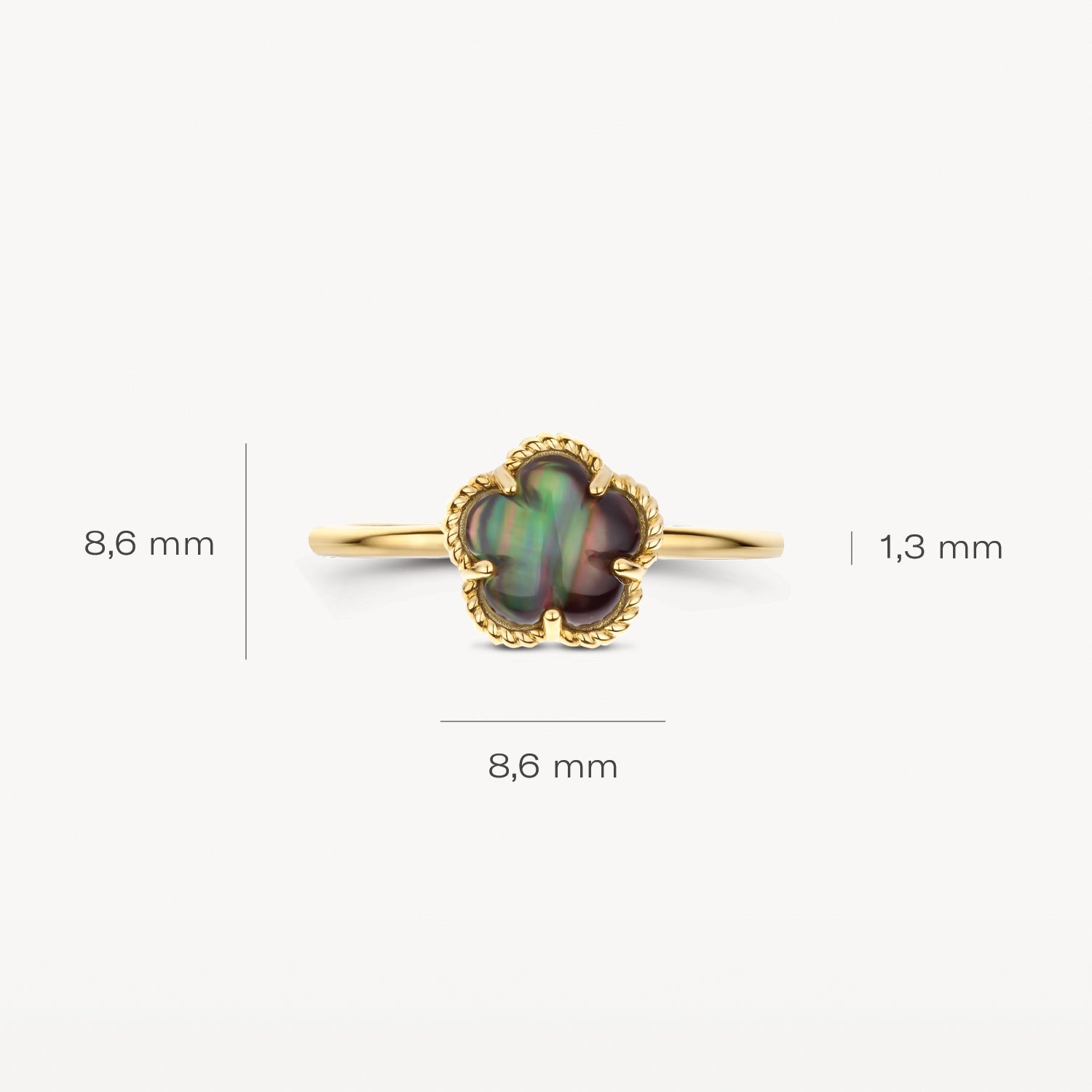 Ring 1280YBQ - 14k Gold with Black Pearl