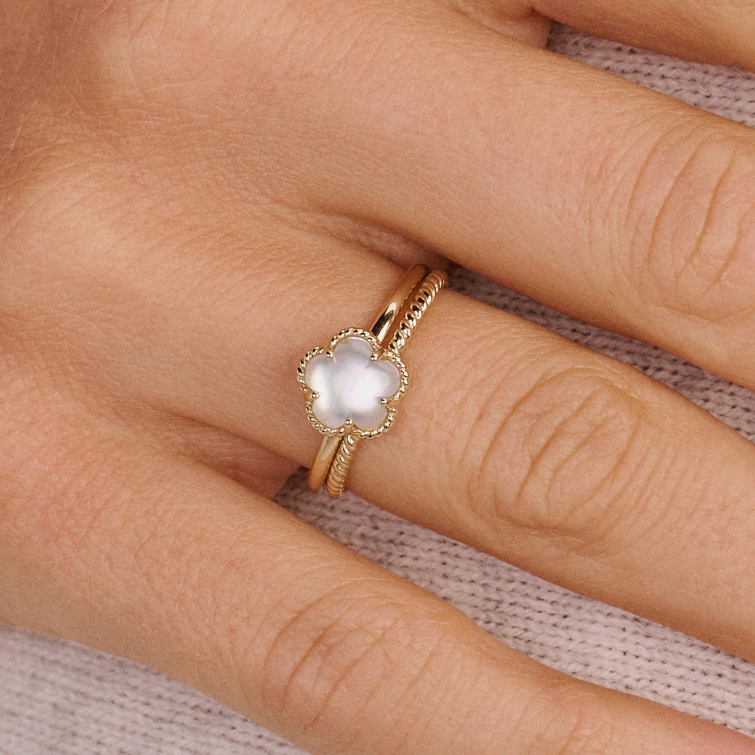 Ring 1280YMQ - 14k Goud met parelmoer