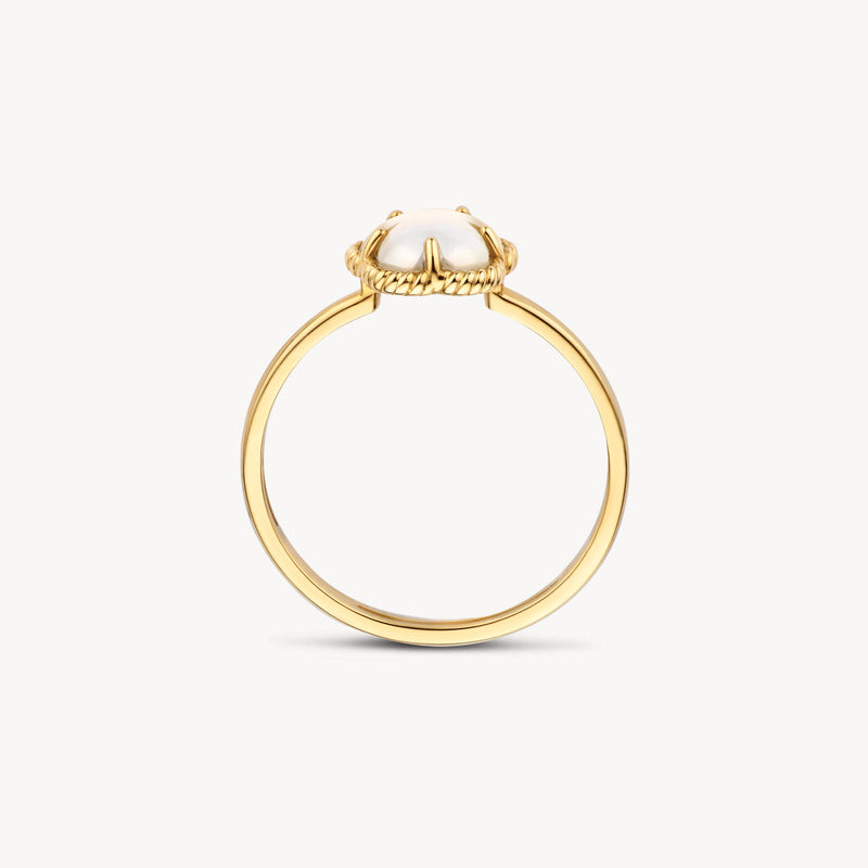 Ring 1280YMQ - 14k Gold with mother of pearl