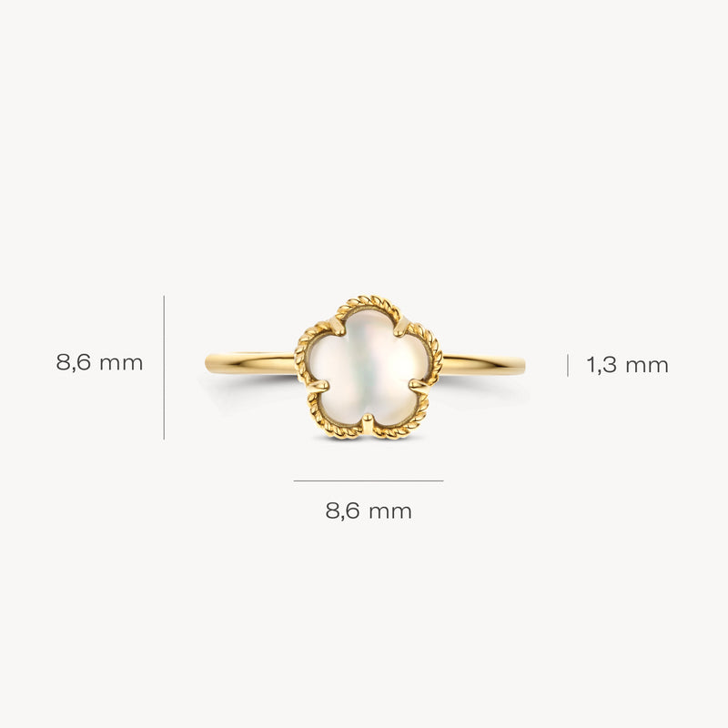 Ring 1280YMQ - 14k Gold with mother of pearl