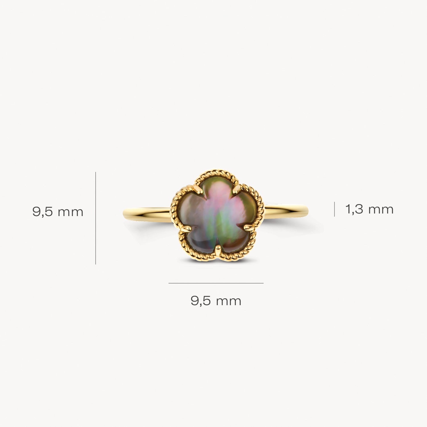 Ring 1281YBQ - 14k Gold with Black Pearl