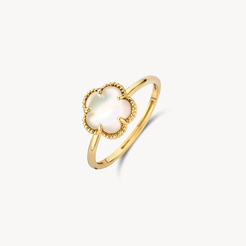 Ring 1281YMQ - 14k Gold with mother of pearl