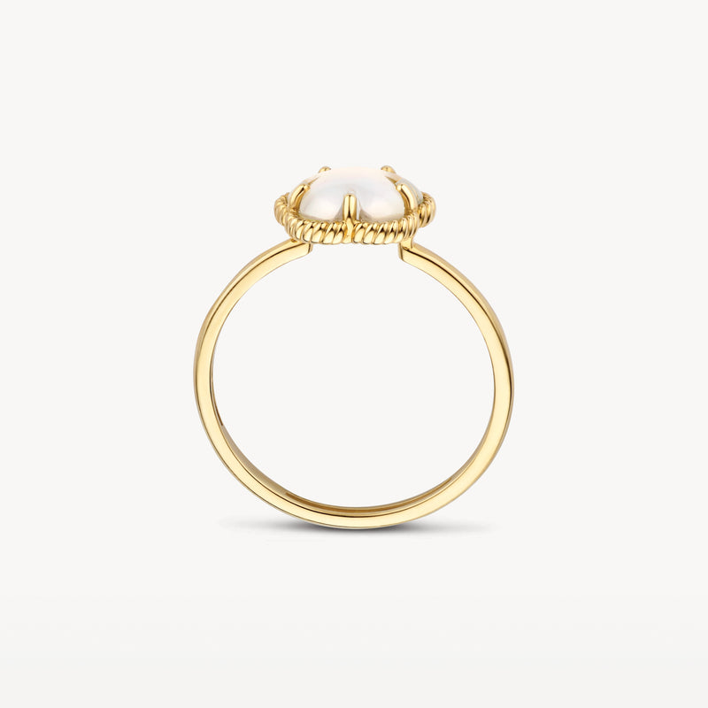 Ring 1281YMQ - 14k Gold with mother of pearl