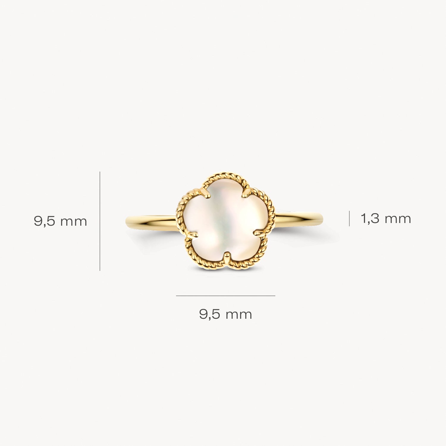 Ring 1281YMQ - 14k Gold with mother of pearl