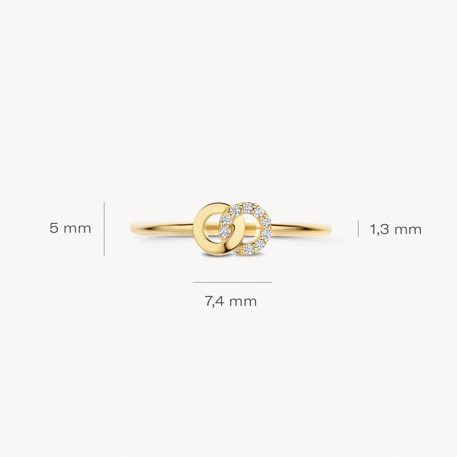 Ring 1282YZI - 14k Gold with Zirconia