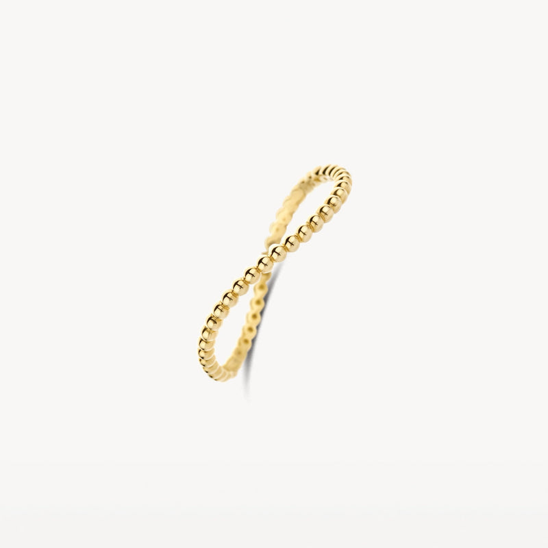 Bague empilable classique en or jaune 14 carats, finition brillante.