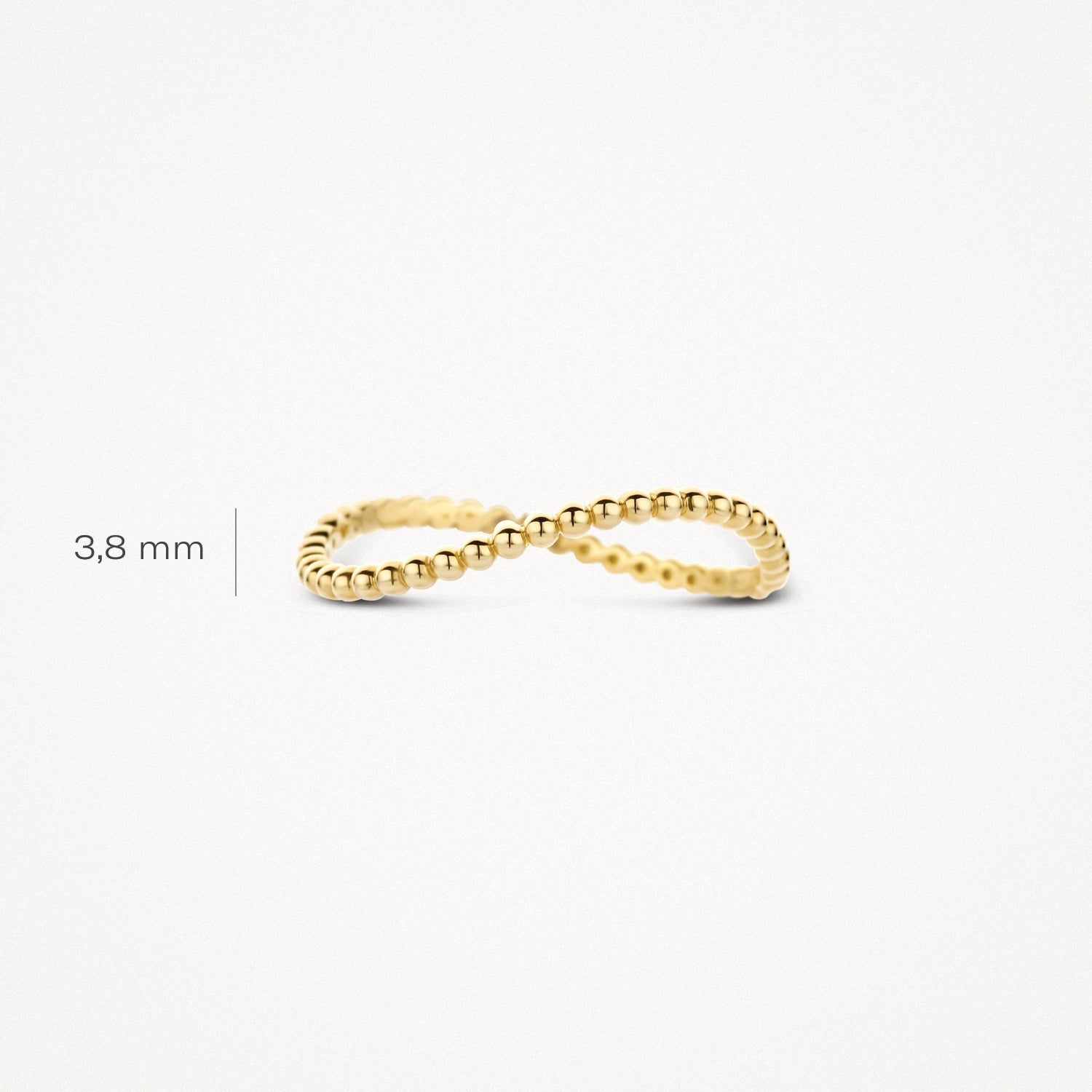 Bague empilable classique en or jaune 14 carats, largeur du anneau : 1,3 mm.