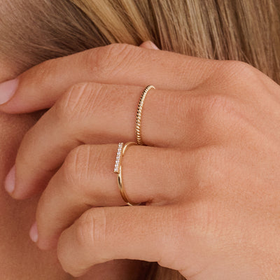 Bague 1290YZI - Or 14k avec Zircone