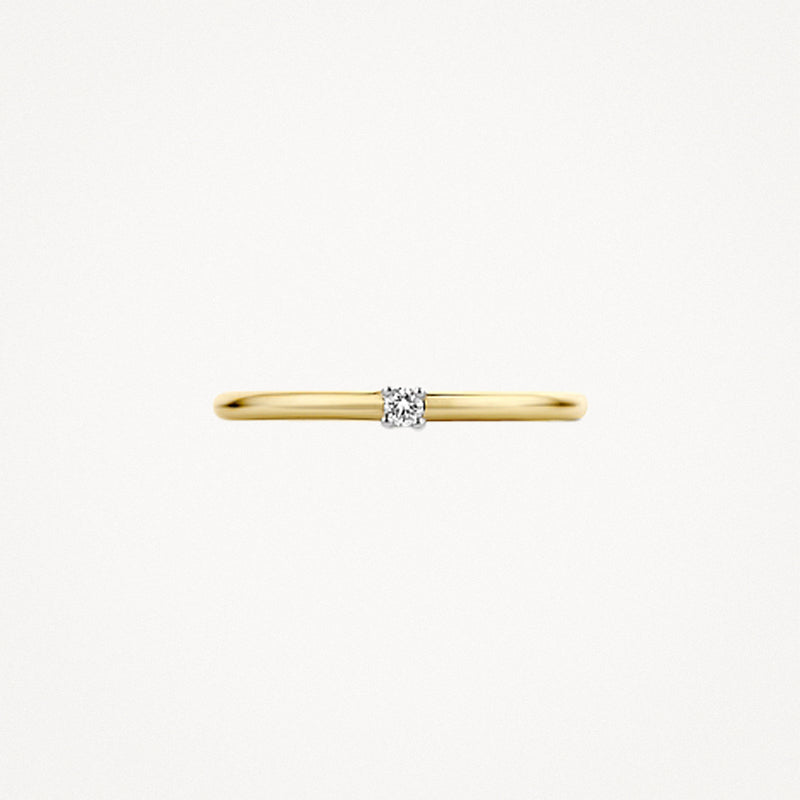 Ring 1600BDI - 14k Yellow and White Gold with Diamond