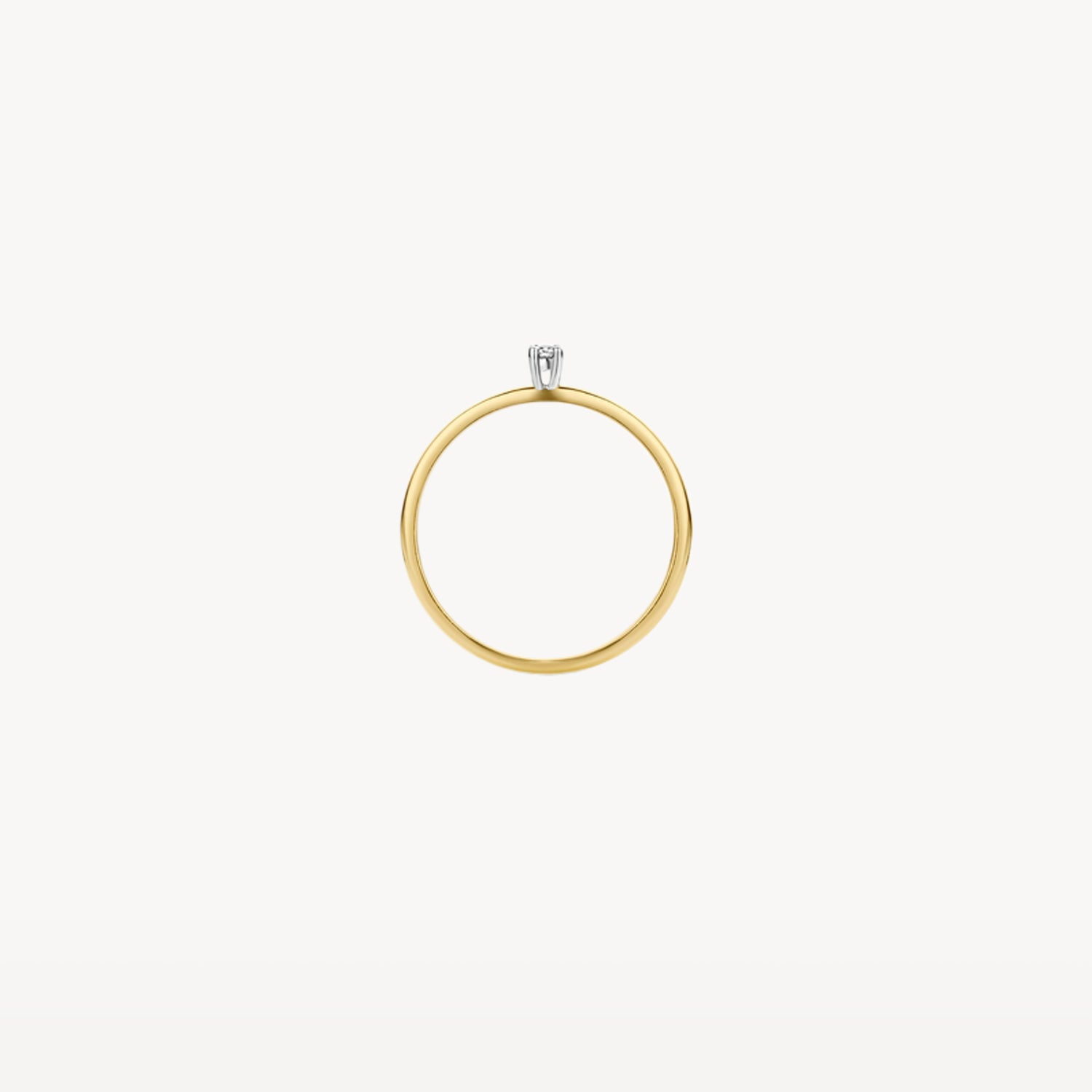 Ring 1600BDI - 585er Gelb- und Weißgold mit Diamant
