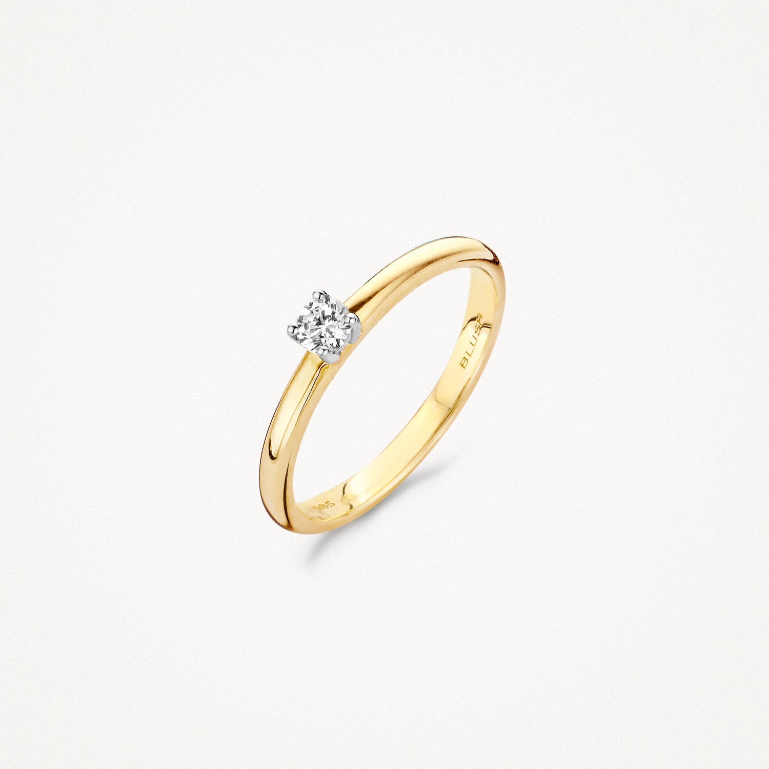Ring 1603BDI - 585er Gelb- und Weißgold mit Diamant