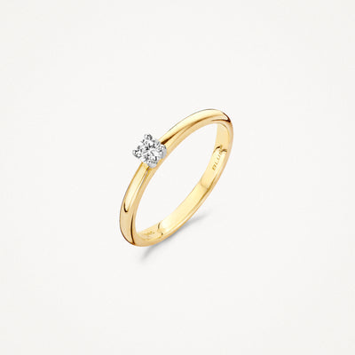 Ring 1603BDI - 14k Yellow and White Gold with diamond