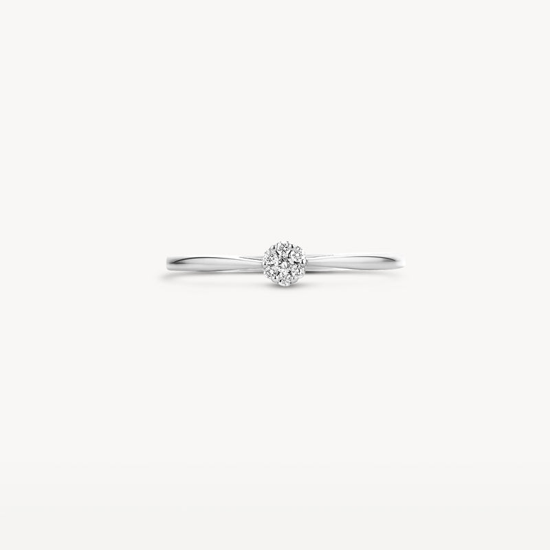 Ring 1608WDI - 14k Wit goud met Diamant