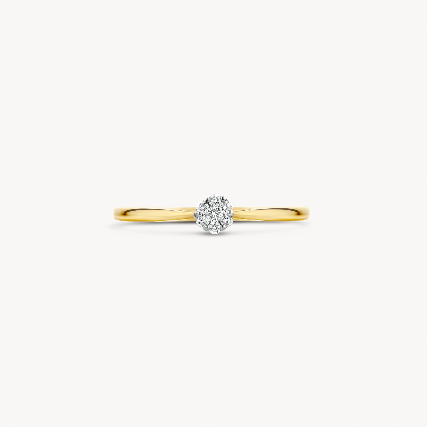 Ring 1609BDI - 14k Yellow and White Gold with diamond
