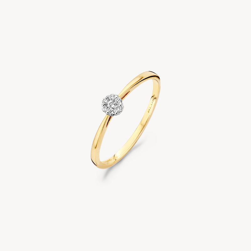 Ring 1609BDI - 585er Gelb- und Weißgold mit Diamant