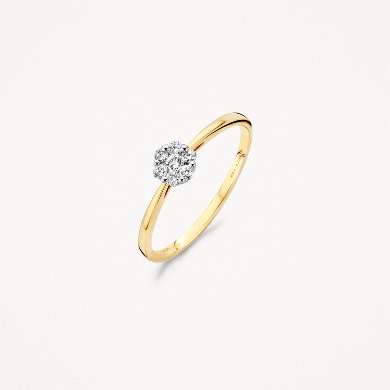 Ring 1611BDI - 14k Yellow and White Gold with Diamond