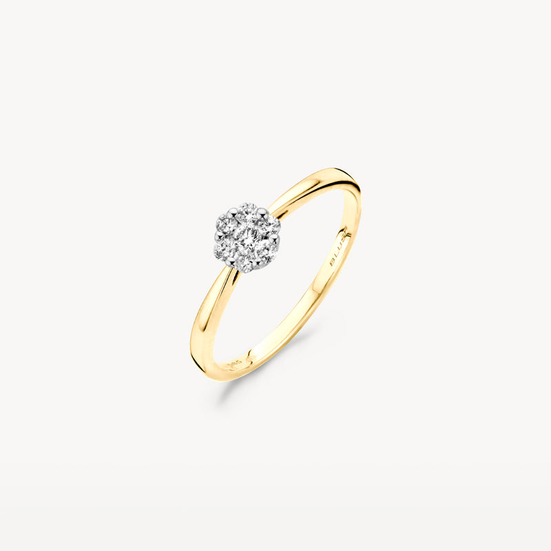 Ring 1612BDI - 14k Yellow and White Gold with Diamond