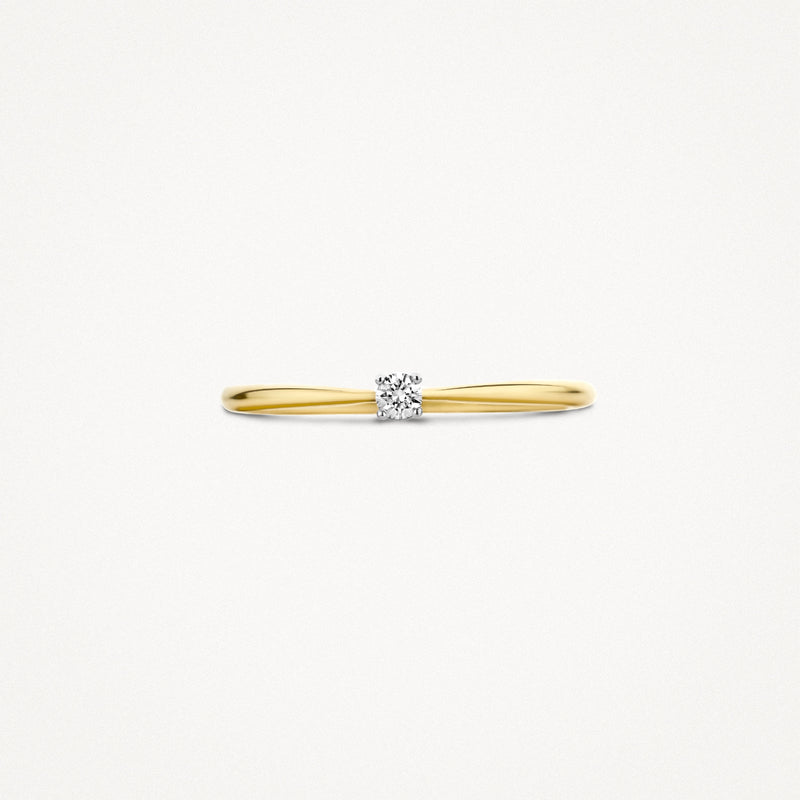 Ring 1621BDI - 14k Yellow and White Gold with Diamond