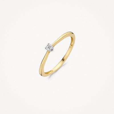Ring 1621BDI - 585er Gelb und Weißgold mit Diamant