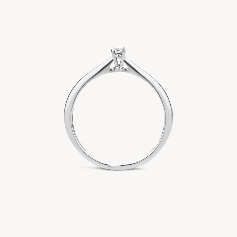 Ring 1621WDI - 14k Wit goud met Diamant