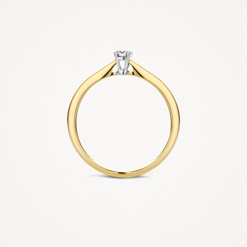 Ring 1622BDI - 585er Gelb- und Weißgold mit Diamant