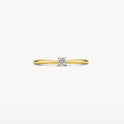 Ring 1622BDI - 585er Gelb und Weißgold mit Diamant