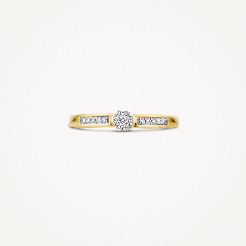 Ring 1623BDI - 14k Yellow and White Gold with diamond