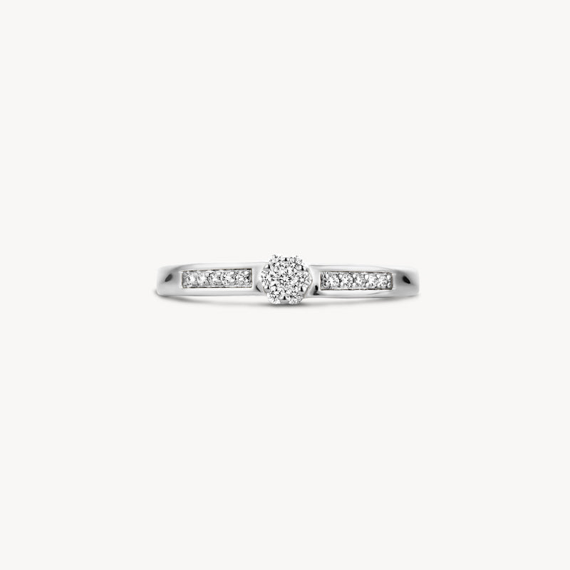 Ring 1623WDI - 14k Wit goud met Diamant