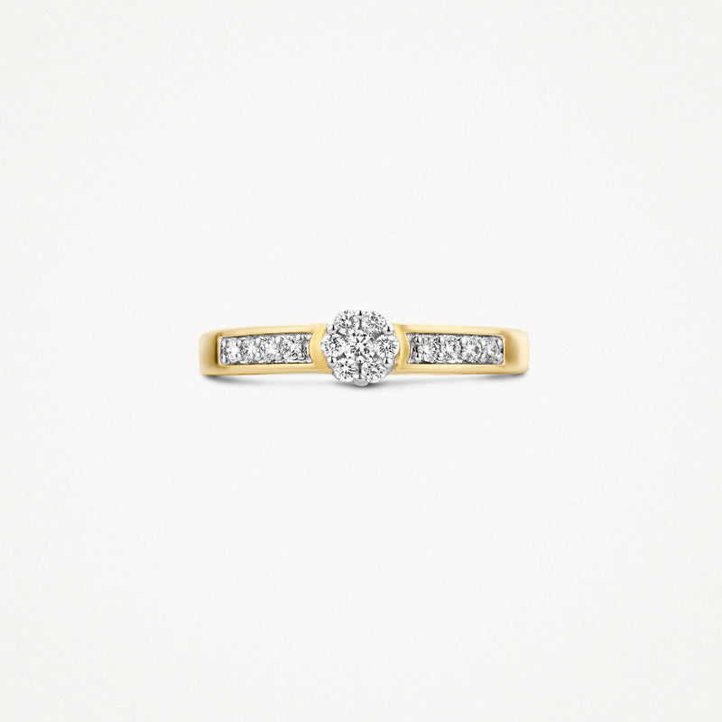 Ring 1624BDI - 585er Gelb- und Weißgold mit Diamant