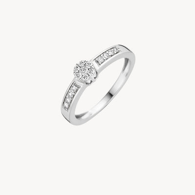 Diamanten ring 1624WDI - 14k Wit goud
