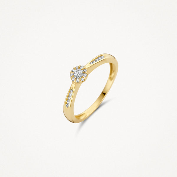 Ring 1632YDI - 585er Gelbgold mit Diamant