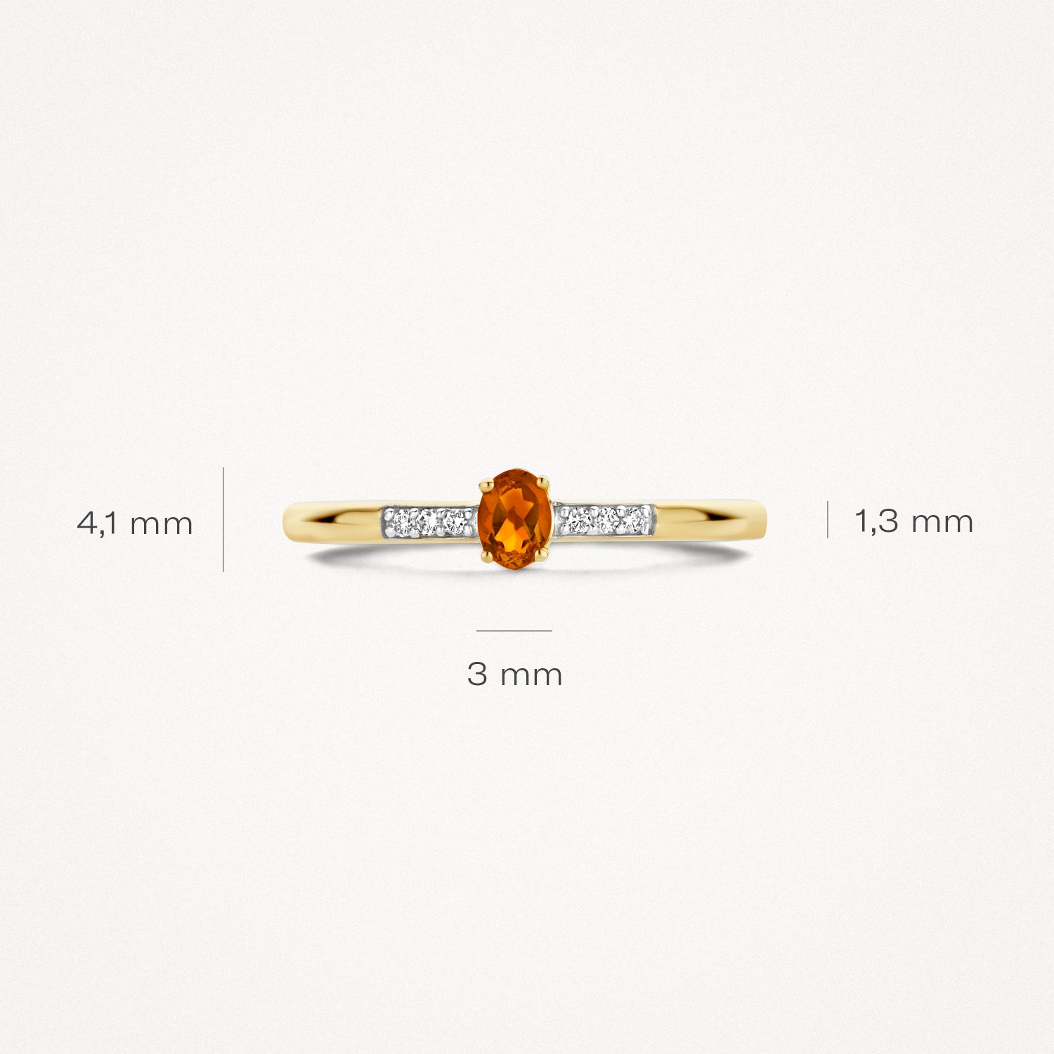Ring 1637YDC - 14k Yellow and white gold with diamond and citrine