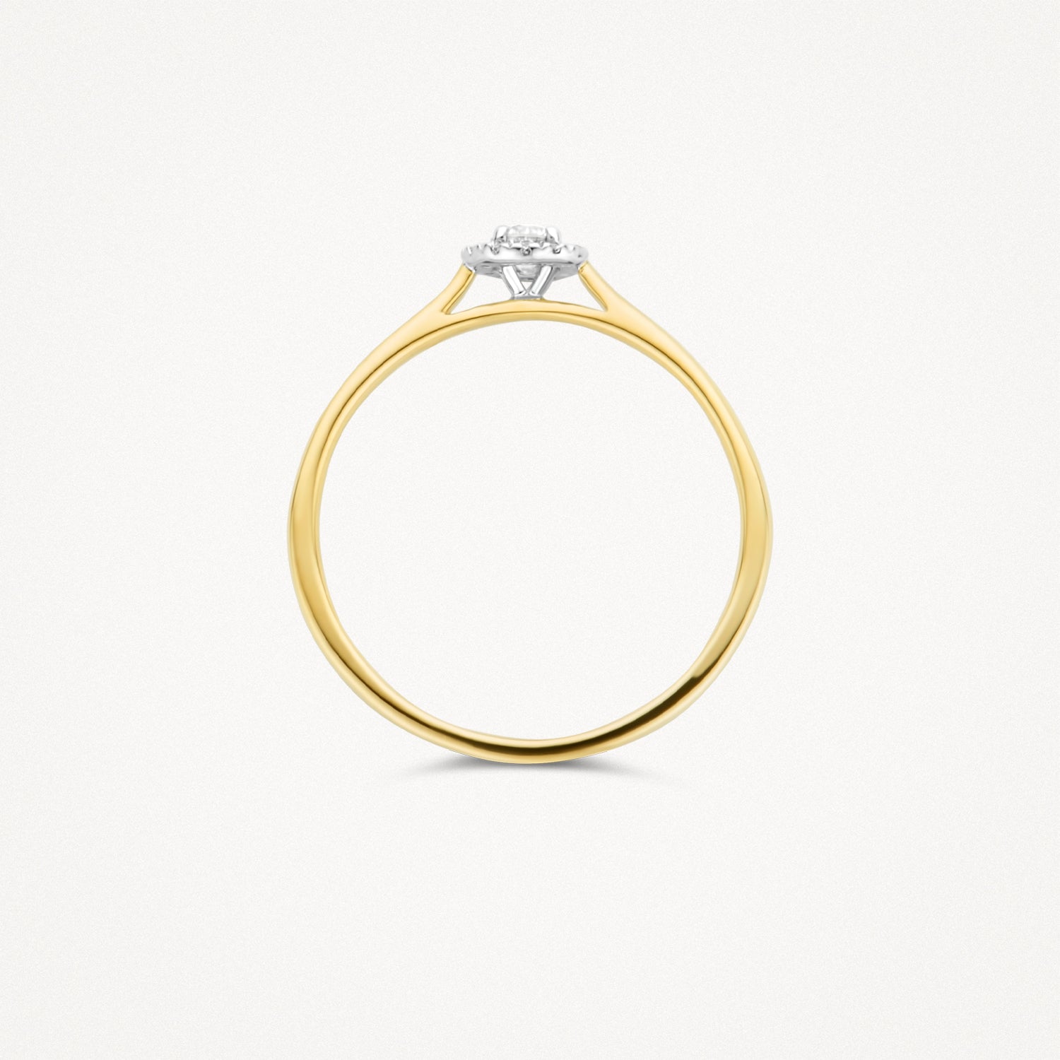 Ring 1648BDI - 14k Geel en Wit Goud met Diamant