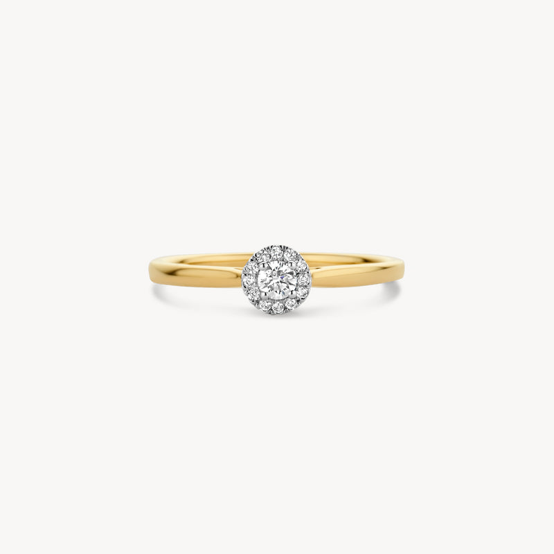 Ring 1648BDI - 585er Gelb- und Weißgold mit Diamant