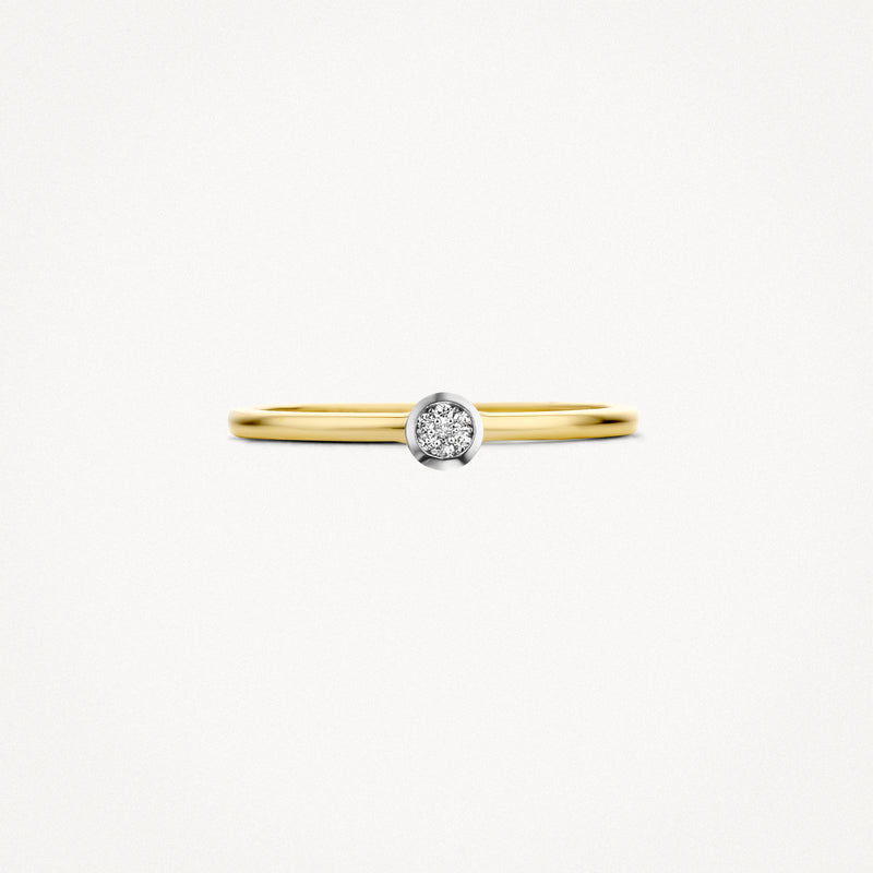 Ring 1653BDI - 585er Gelb- und Weißgold mit Diamant