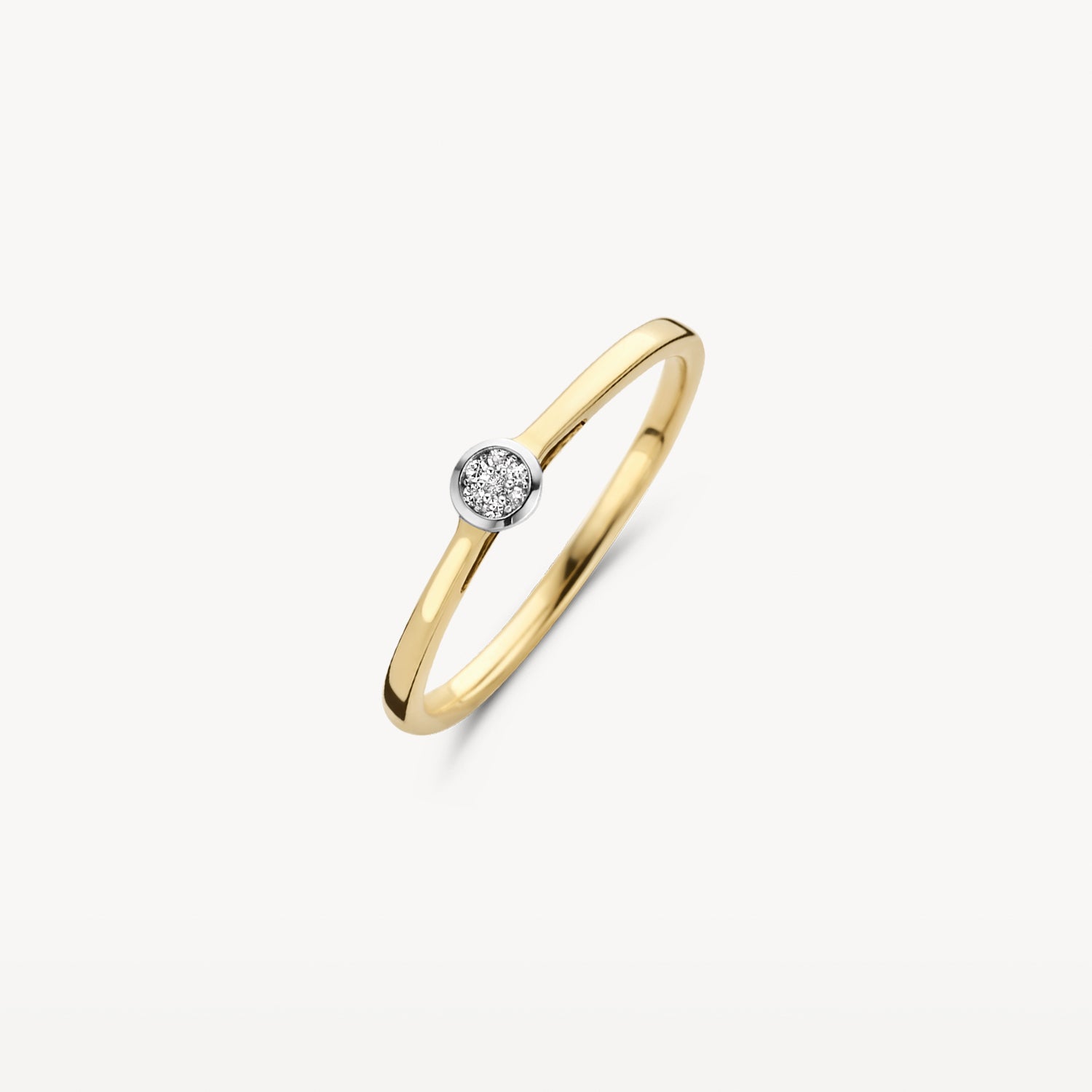 Ring 1653BDI - 585er Gelb- und Weißgold mit Diamant