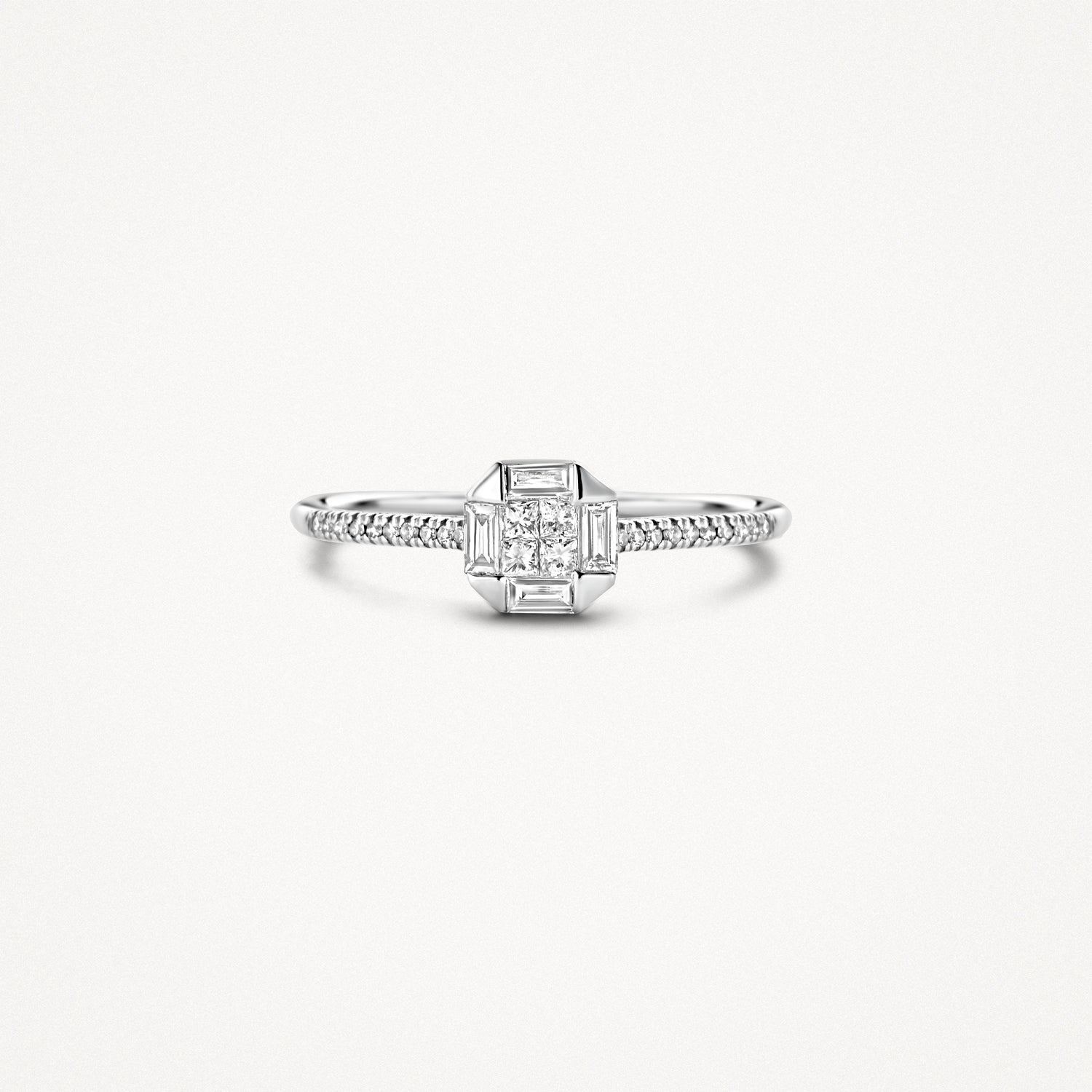 Ring 1655WDI - 14k Wit goud met Diamant
