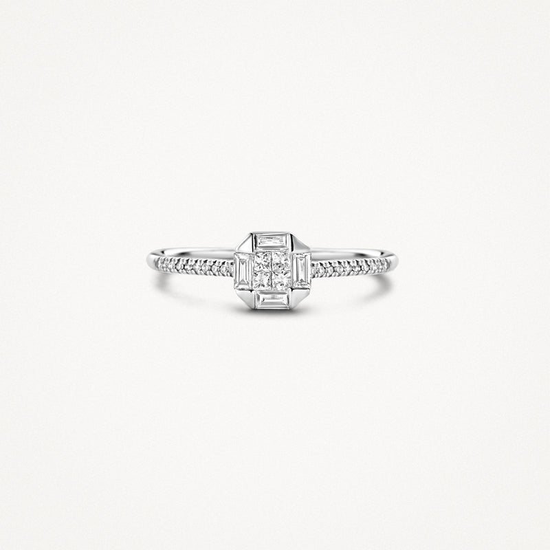 Diamanten ring 1655WDI - 14k Wit goud