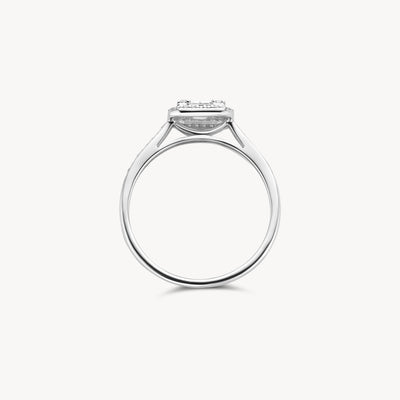 Ring 1656WDI - 14k Wit goud met Diamant